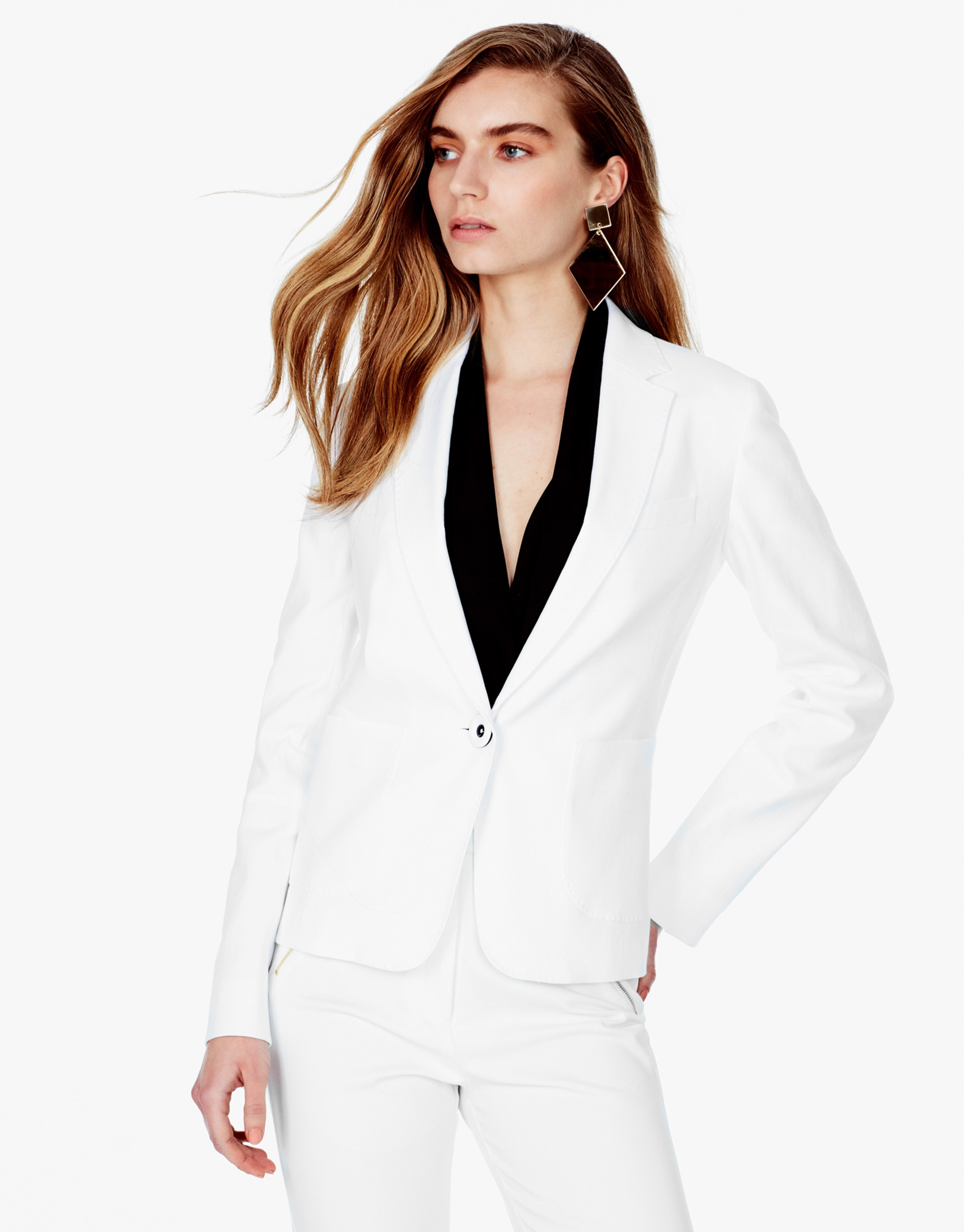 Blazer blanca lino