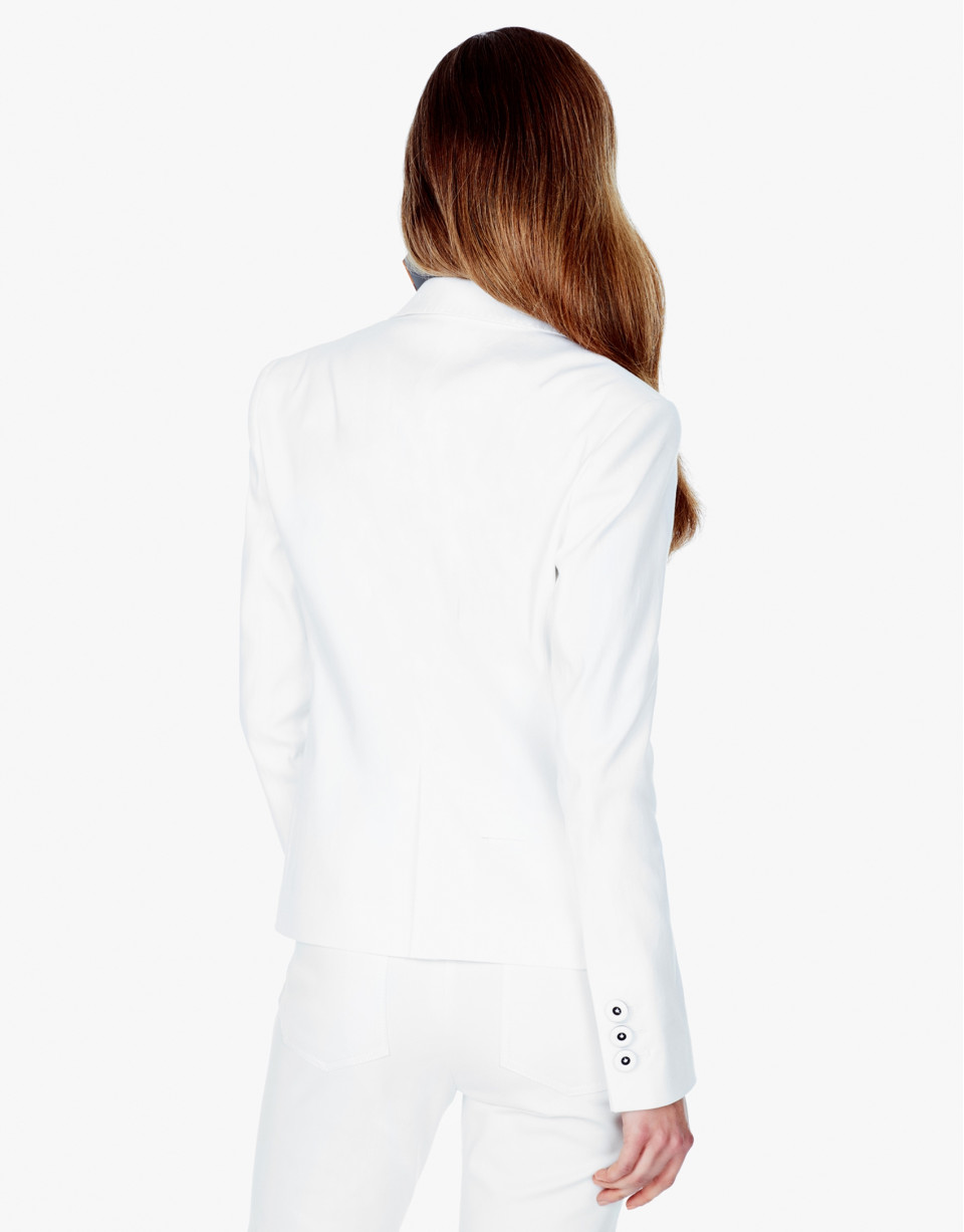 White linen blazer