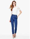 Denim cigarette pants