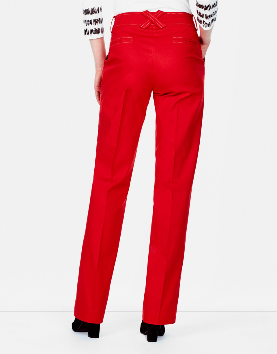 Pantalón recto coral