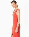 Long orange dress