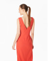Long orange dress