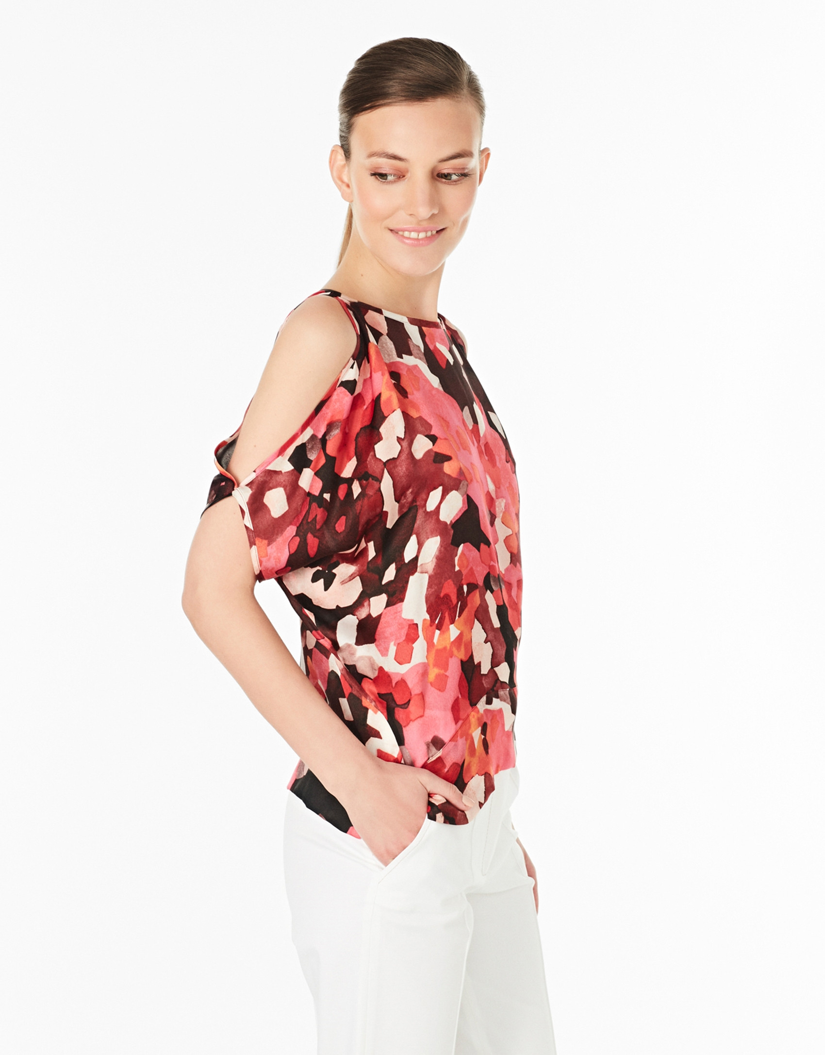 Blusón seda estampado