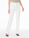 White straight pants
