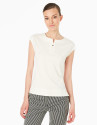 Cream-colored sleeveless top