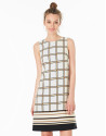 A-line checked dress