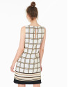 A-line checked dress