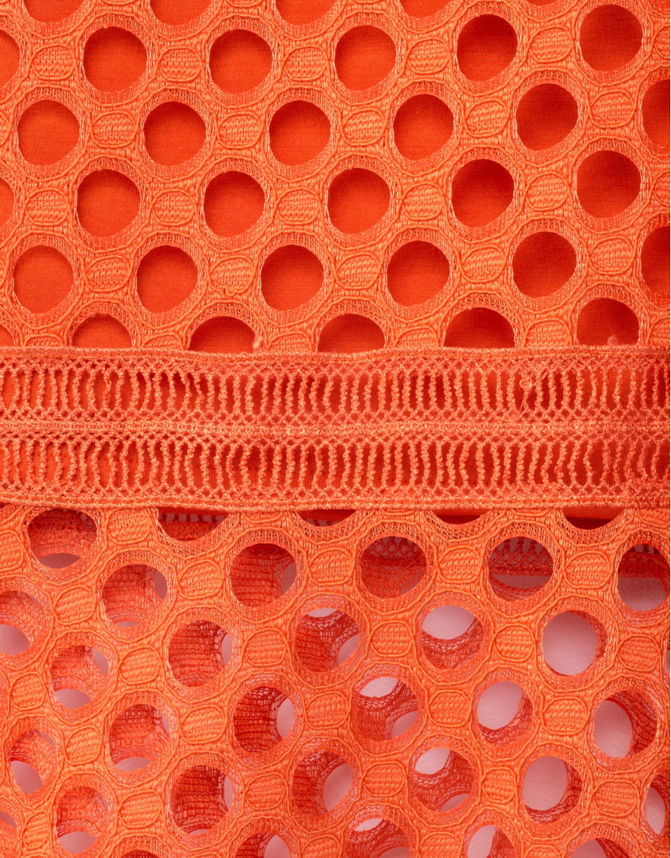 Falda encaje godets naranja