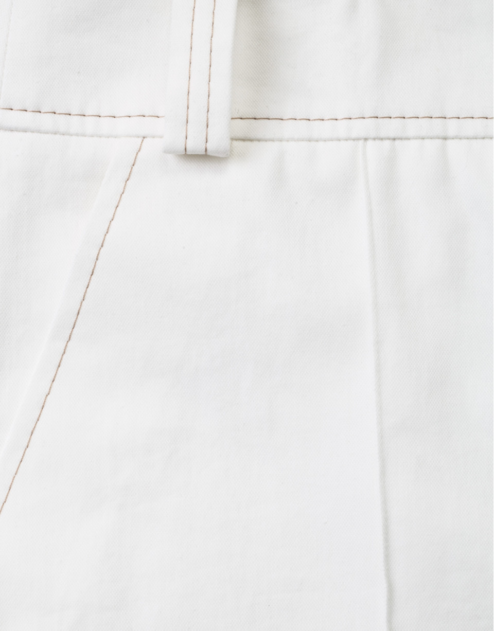 White straight pants