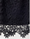 Top encaje volante negro