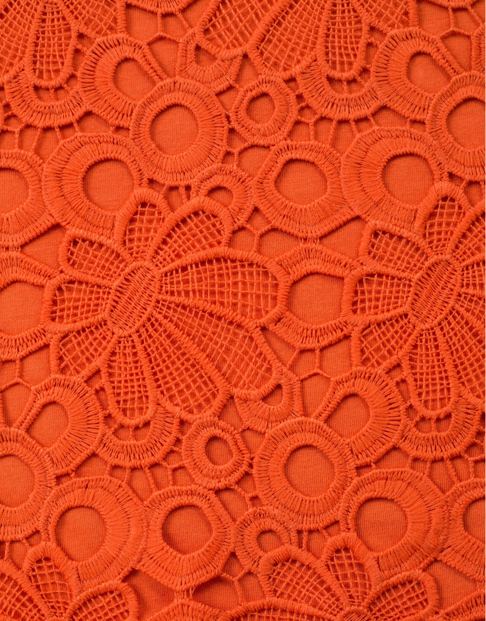 Orange lace top