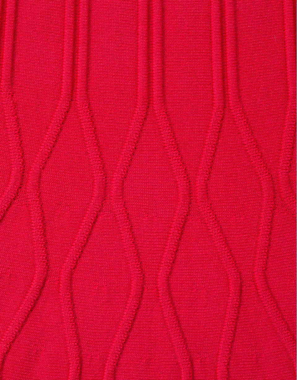 Red knit dress