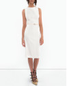 White backstitched dress