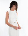 White backstitched dress