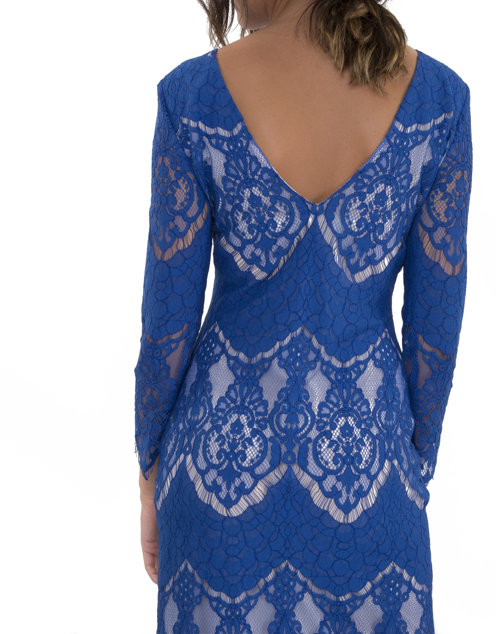 Red lace dress