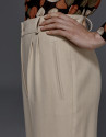 Grey herringbone pants with darts