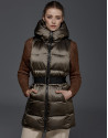 Brown quilted vest