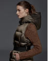 Brown quilted vest