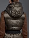 Brown quilted vest