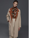 Gray, double-faced knit coat