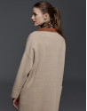 Gray, double-faced knit coat