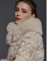 Beige lambskin coat