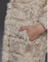 Beige lambskin coat