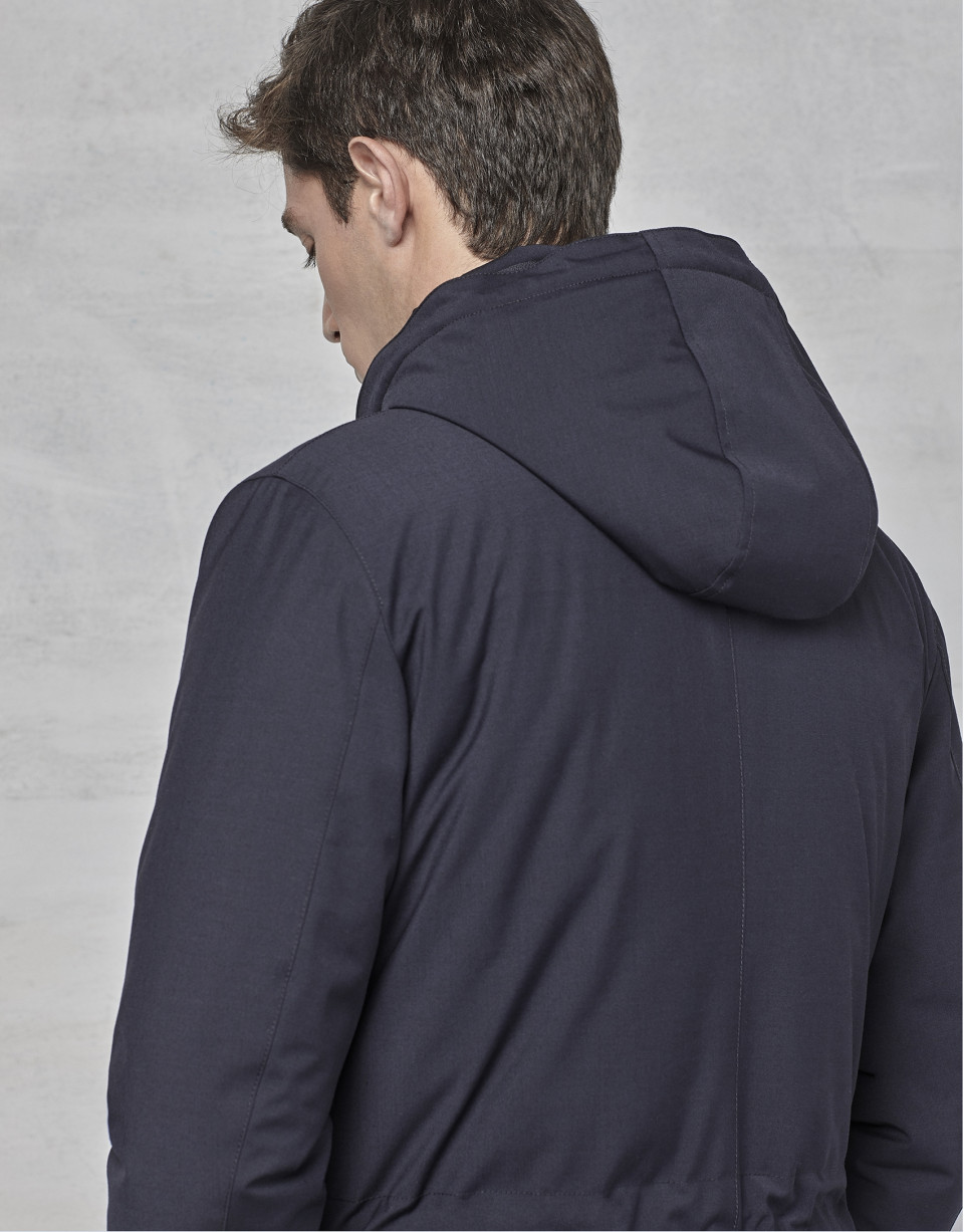 Parka con chaleco desmontable azul marino