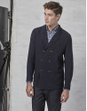 Navy blue double-breasted jacket
