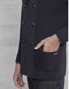 Navy blue double-breasted jacket