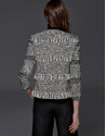 Chaqueta cheviot flecos gris