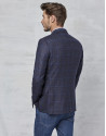 Navy blue checked sports jacket