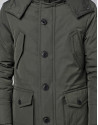 Khaki parka with hood and fur
