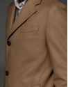 Camel cashmere and wool classic coat