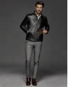 Black windbreaker with Mao collar