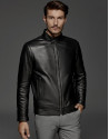 Black windbreaker with Mao collar