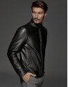 Black windbreaker with Mao collar
