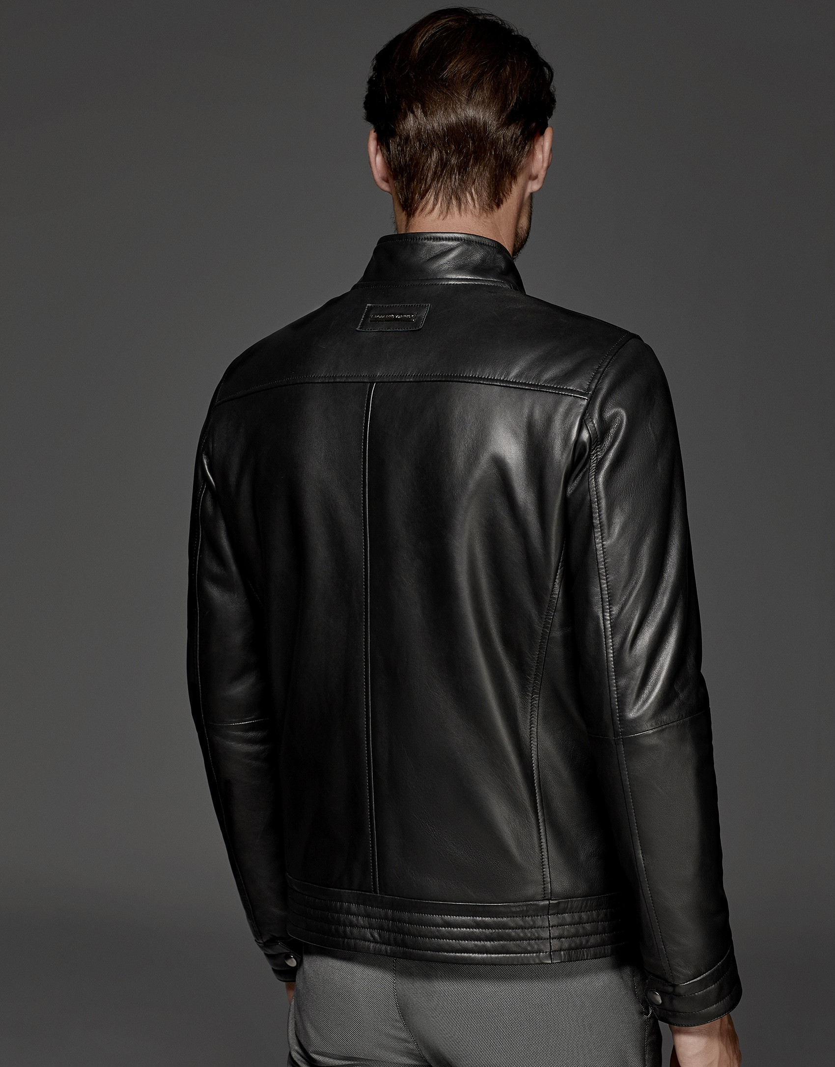 Black windbreaker with Mao collar