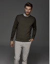 Jersey cuello caja tintado color caqui