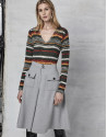 Falda pantalón gris plata