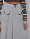 Falda pantalón gris plata