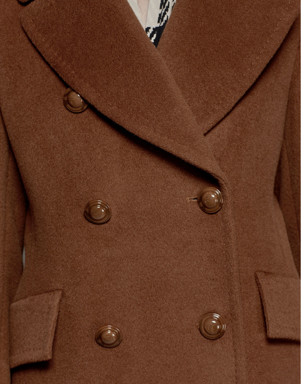 Hazelnut sailor's pea jacket