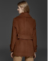 Hazelnut sailor's pea jacket