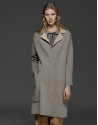 Grey, double-faced long coat