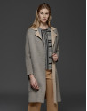 Grey, double-faced long coat