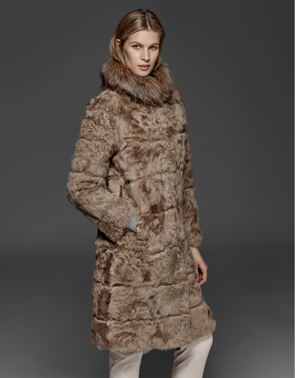 Tan lambskin coat
