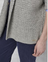 Chaqueta punto oversize gris