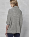 Gray oversize knit jacket