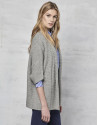 Gray oversize knit jacket