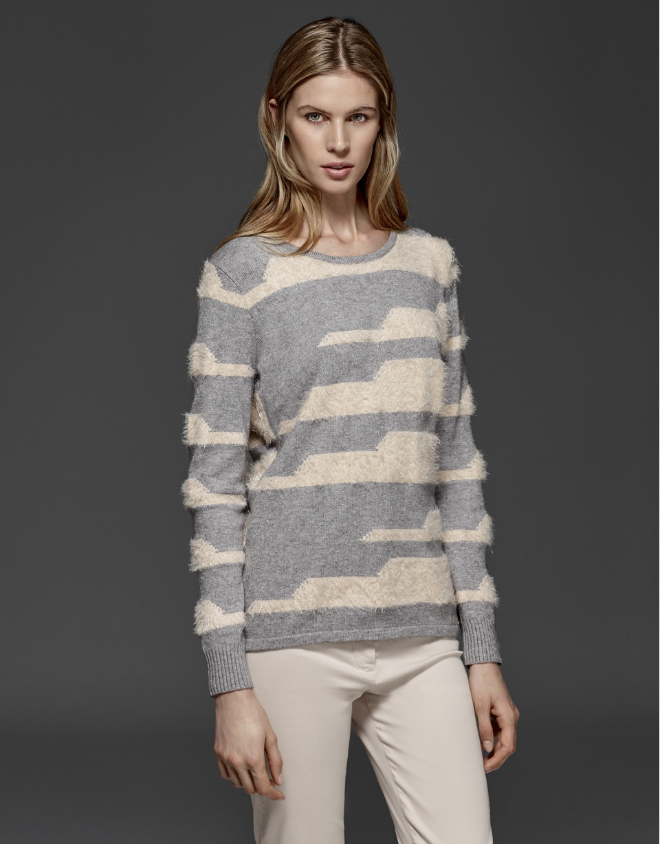 Jersey rayas gris/beige